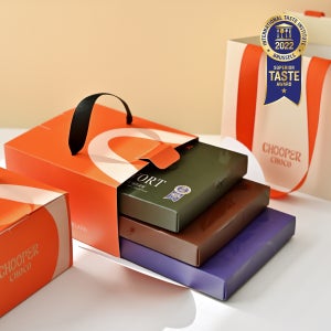 [츄퍼마켓] 국제대회수상 무설탕 파베 힐링 생초콜릿 3종 선물세트 (130gx3가지맛) 다이어트간식 냉동 저칼로리 간식