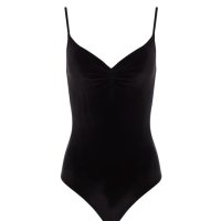 [BULLETPOINTE] PINCH-FRONT LEOTARD - VELVET BLACK 불릿포인트