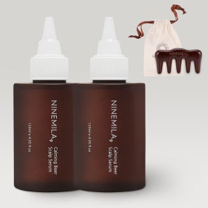 [사은품 증정 괄사] 나인밀라 카밍비어 (맥주효모) 두피 영양제 세럼 앰플 팩 버베나향, 120ml, 2개