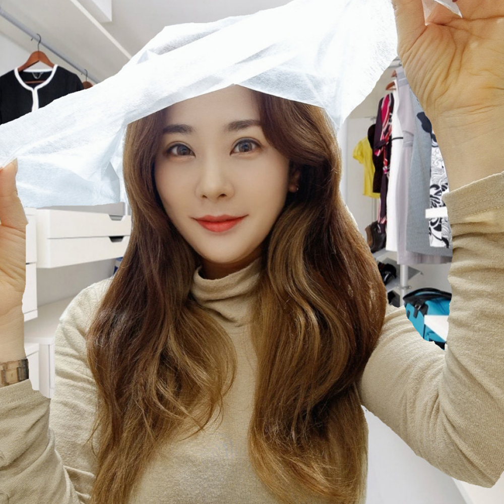 의류 페이스커버 옷갈이입을때 메이크업 부직포 커버 옷가게 100매