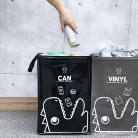 재활용 분리수거함 가정용 타포린 쓰레기 아파트 블랙 3P