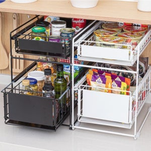 주방 슬라이딩 철재 틈새수납장 싱크대하부장 MR10ON