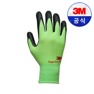 3M장갑 슈퍼그립200 칼라 그린 코팅 안전 작업
