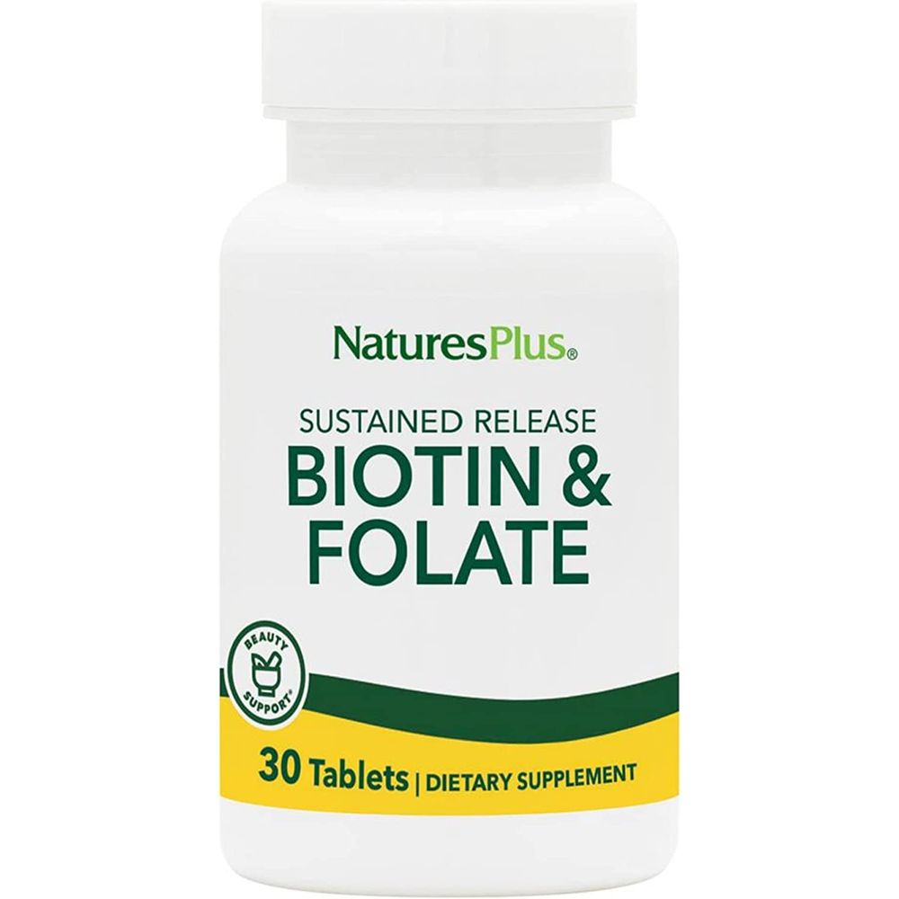 3팩 대박패키지 비오틴 엽산 <b>NaturesPlus</b> Biotin Folate 90정 30x3