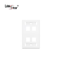 LANstar RJ45 랜포트 4구 월 플레이트 벽부착형 아울렛 LS-WP23-4PN