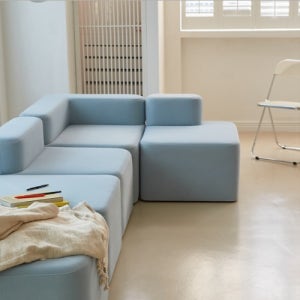 아만다 모듈형 5인 소파(ABACD/PS타입) 대가족 반려동물 펫스툴 펫스텝 구성