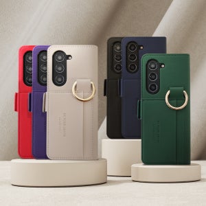 유해전자파 차단 갤럭시 Z폴드3 케이스 카드 힌지 이태리 가죽 가디언