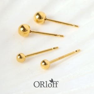 24K 99.9% 순금 볼 3mm 4mm 공 남여공용 데일리 침 귀걸이