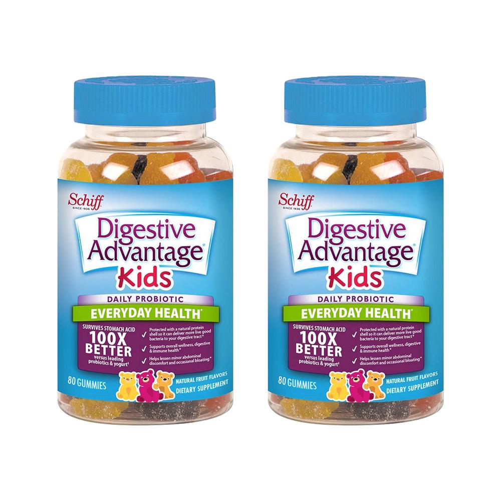 <b>Schiff</b> Kids Probiotic <b>쉬프</b> 다이제스티브 어드밴티지 <b>키즈</b> 프로바이오틱 유산균 80구미 2팩