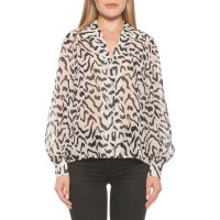 ALEXIA ADMOR 알렉시아 애드모어 Mila Blouse - BLACK WHITE 108533