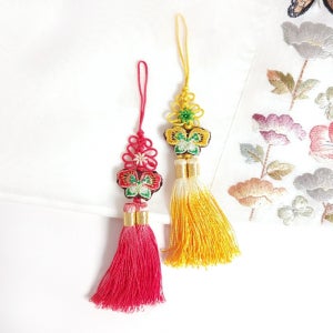 (2종)깜찍이 1단 소품 노리개 미니 전통 여아 남아 한복 매듭 장신구