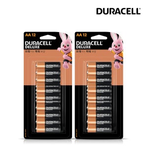 듀라셀 디럭스 알카라인 건전지 AA 12입x2개 LR6