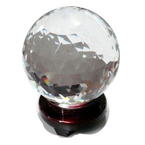 다이아 컷팅 물방울 크리스탈 수정구 20cm 수정구슬 유리구슬 촬영소품 풍수인테리어소품