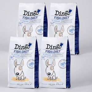 딩고 12kg(3kgx4개) 대용량 강아지 사료 알러지 눈물 피부 홀리스틱 피쉬앤데일리