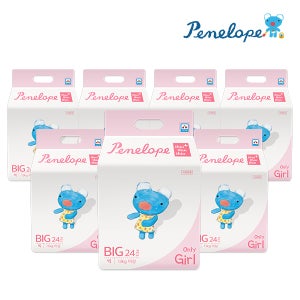 페넬로페 씬씬씬 플러스 팬티 기저귀 빅형 여아용 192매