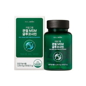 [리얼그램]고순도 MSM 글루코사민 비타민D 관절건강기능식품 1200mg 60정, 1개