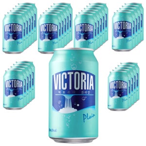 350ml 96캔 빅토리아 탄산수 캔 플레인 0칼로리음료 강한 탄산 소다 음료 임산부 96