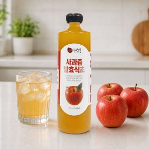 해초롱 천연발효 사과식초 1L 문경 사과,초모 함유,무첨가,혈당 관리