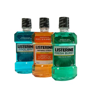 존슨앤존슨 구강청결 가글 리스테린 750ml x 3개 쿨민트 시트러스 후레쉬버스트
