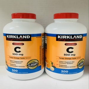 1+1 커클랜드 시그니처 츄어블 비타민 C 500mg 500정 대용량