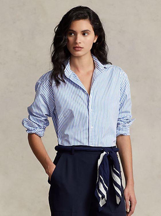 폴로 랄프로렌 여성 스트라이프 코튼 면셔츠 Striped Cotton Shirt