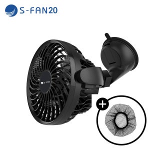 [현승코리아] 차량용 선풍기 무선 충전식 써큘레이터 선풍기 S-FAN20 본품+흡착 거치대