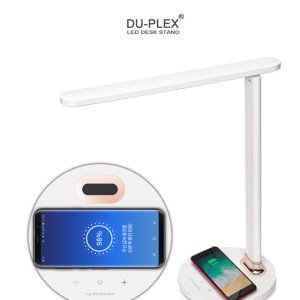 듀플렉스 LED 데스크 스탠드 램프 핸드폰 스마트 무선 충전기 패드