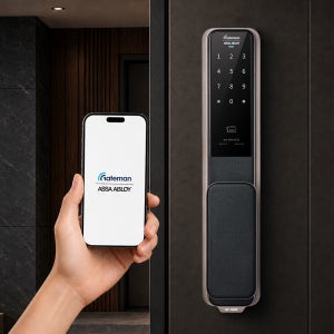 AS2년 게이트맨 즉시잠김 초슬림 푸시풀도어락 IoT 스마트도어락 카드번호키 GP-500R