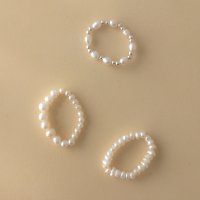 (모앳/반지) pearl bending ring 실버925은반지 담수진주반지