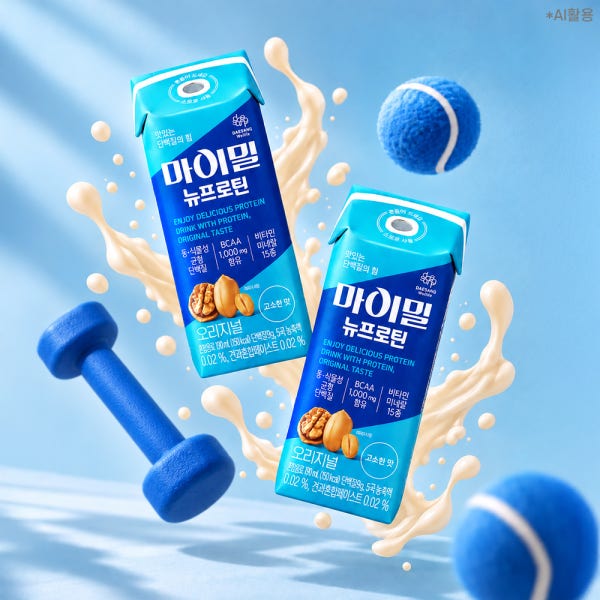 대상웰라이프 본사쇼핑몰 마이밀 뉴프로틴 오리지널 단백질음료 190ml, 60개