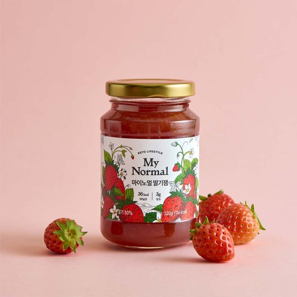 마이노멀 저당 저칼로리 딸기잼 (딸기쨈) 320g , 1개