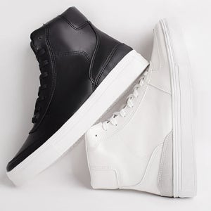 딕슈 남성 지퍼 키높이 스니커즈 하이탑 운동화