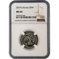 한국은행 50원 2019년 NGC MS 66 등급 (P00000NO)