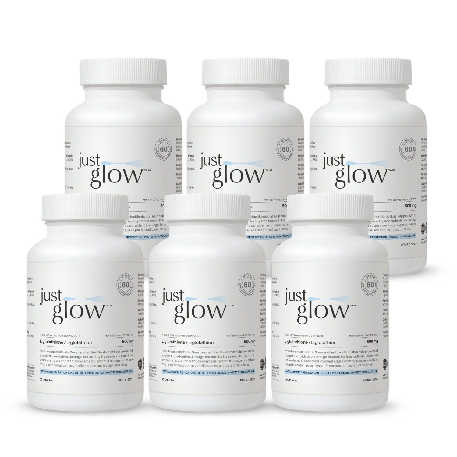 저스트글로우 환원형 퓨어 L글루타치온 500mg 효능 효과 <b>글루타티온</b> 60정, 6개