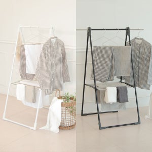 씨에스리빙 튼튼한 베란다 일반 자취생 자취방 기숙사 원룸 빨래 건조대 에이플러스에스