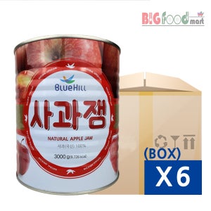 진산 블루힐 사과쨈 3kg X 6개 (BOX)