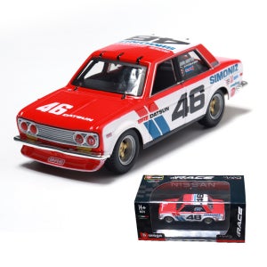 브라고 1:43 레이싱 닷선 510 올드카 받침대 아크릴케이스포함