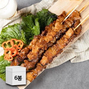 청학동 숯불양념 캠핑닭꼬치 2.4kg x 6봉 대용량 바베큐 축제 행사 분식 캠핑음식