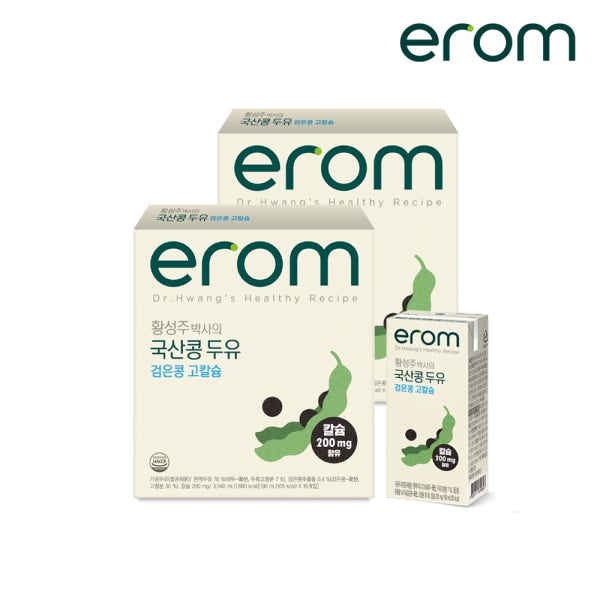 [슈퍼적립+리뷰1,000p] 이롬 황성주박사의 국산콩두유 검은콩고칼슘 190ml x 32입