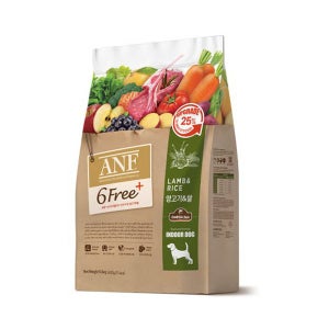 [치석장난감] ANF 독 6프리 강아지사료 양고기+쌀, 5.6kg, 1개