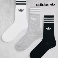 아디다스 오리지널 여성 양말 3 pack trefoil crew socks