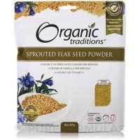 Organic Traditions 발아 아마씨 가루 분말 227g