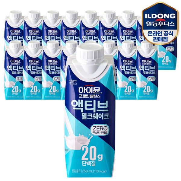 하이뮨 액티브 단백질 음료 프로틴 밸런스 250ml 18개 오리지널 마시는 드링크 밀크