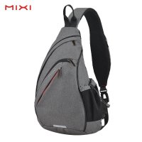 Mixi 특허 디자인 남성 패션 배낭 원 숄더 슬링 백 크로스 바디 schoolbag 600d 폴리 에스터 고밀도 캔버스 방수