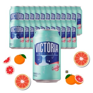 350ml 24캔 빅토리아 자몽 탄산수 캔 0칼로리음료 강한 탄산 소다 음료 임산부 24