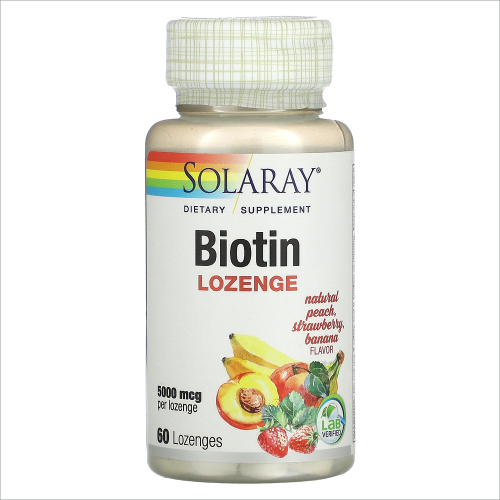 솔라레이 <b>비오틴</b> <b>로젠지</b> Biotin <b>5000mcg 60</b>정