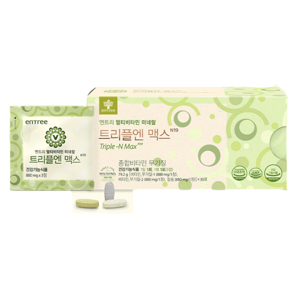<b>엔트리</b> 트리플엔 맥스 종 합 비타민 비타민 미네랄 60정, 1개