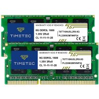 Timetec 16GB (8GBx2) DDR3L 노트북용 램