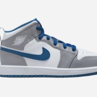 나이키 키즈 조단 조던 미드 운동화 그레이 블루 Jordan AJ 1 Mid