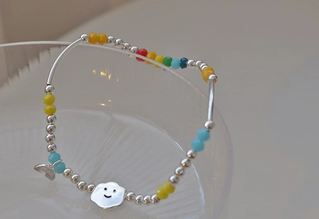 은 925 비즈 무지개 구름 스마일 곰돌이 하트 연예인 mz세대 팔찌